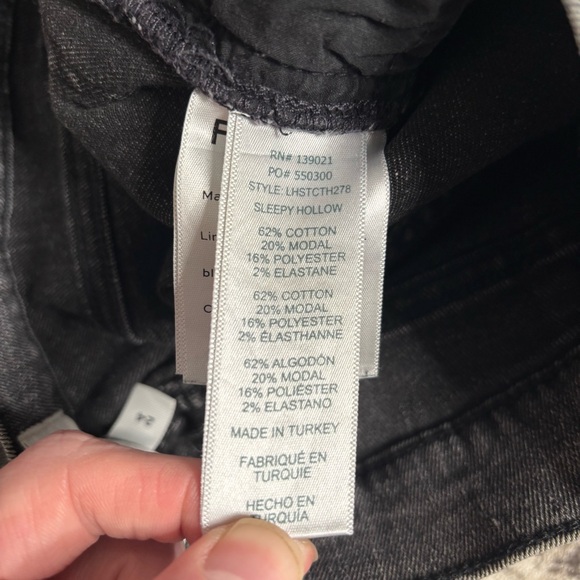 Frame Denim Le High Straight Ankle Jeans Two Tone Coated Hem Size 24 - Picture 9 of 9